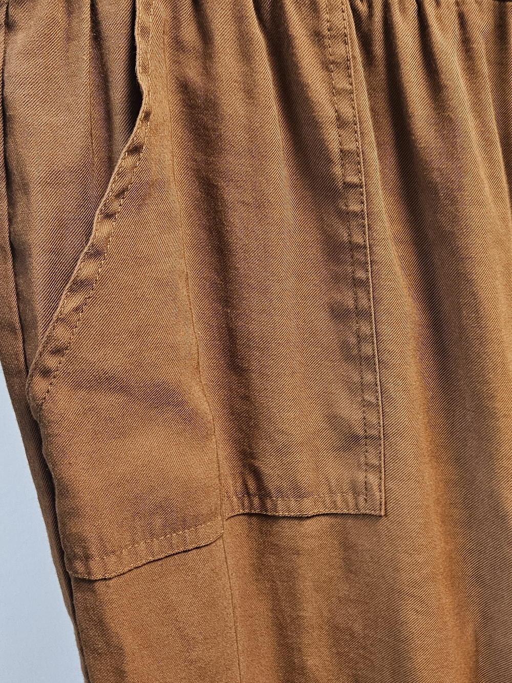 Women's Chinos in Cognac Brown. Casual Wear, Vacation, Movie Night, Fall, Farm - Picture 5 of 5